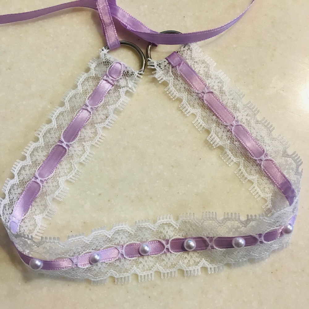 Lavender Lolita lace ddlg choker